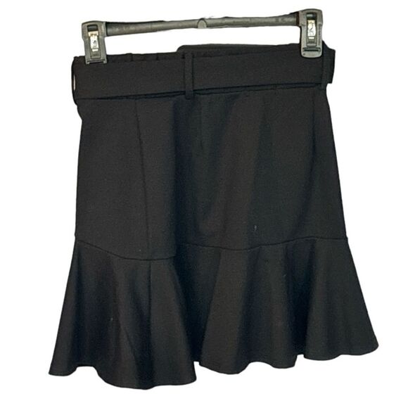 Originality | Women’s Black Belted Fit and Flare Mini Skirt - Picture 2 of 13